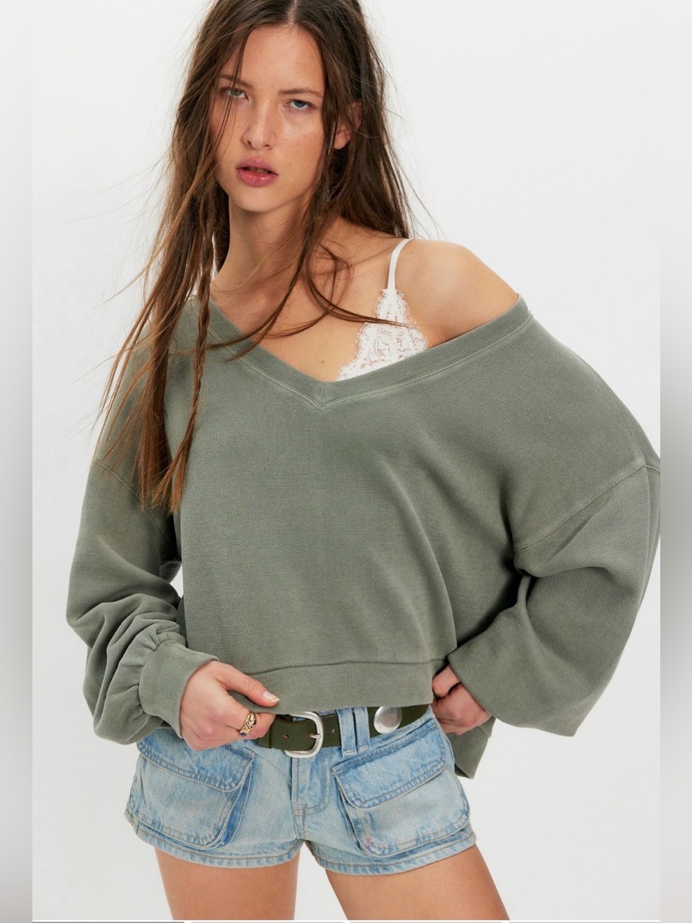 FREE PEOPLE We The Free Comfort Zone V-
Neck Pullover